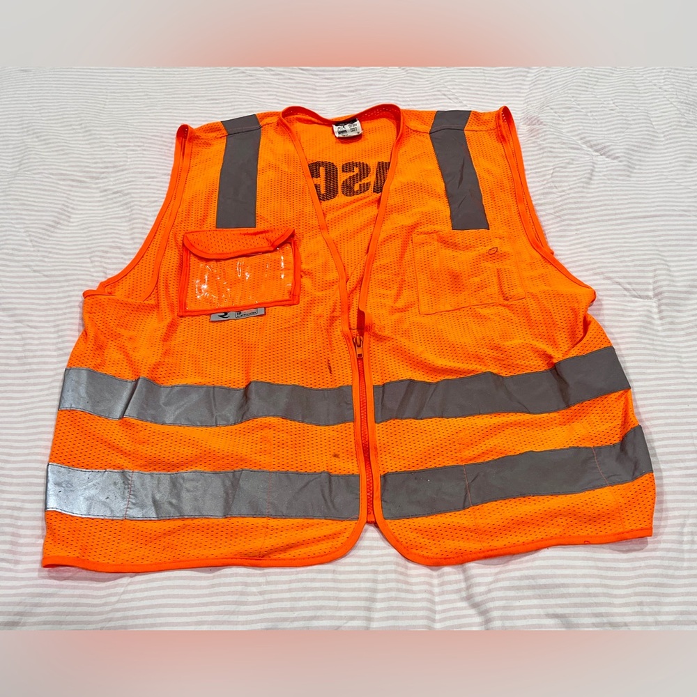 High-Visibility Orange Safety Vest